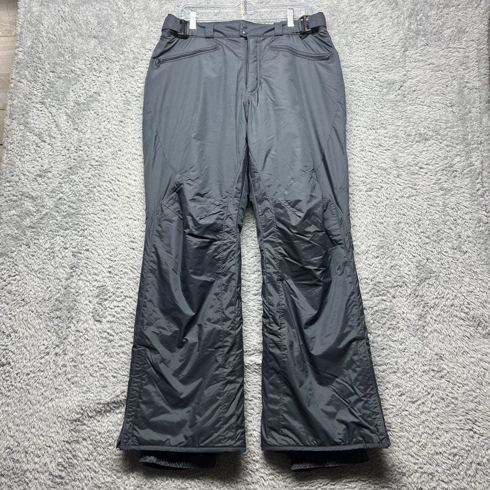 Columbia Snow Pants Women Large Gray Omni Shield Vertex Ski Insulated Waterproof
